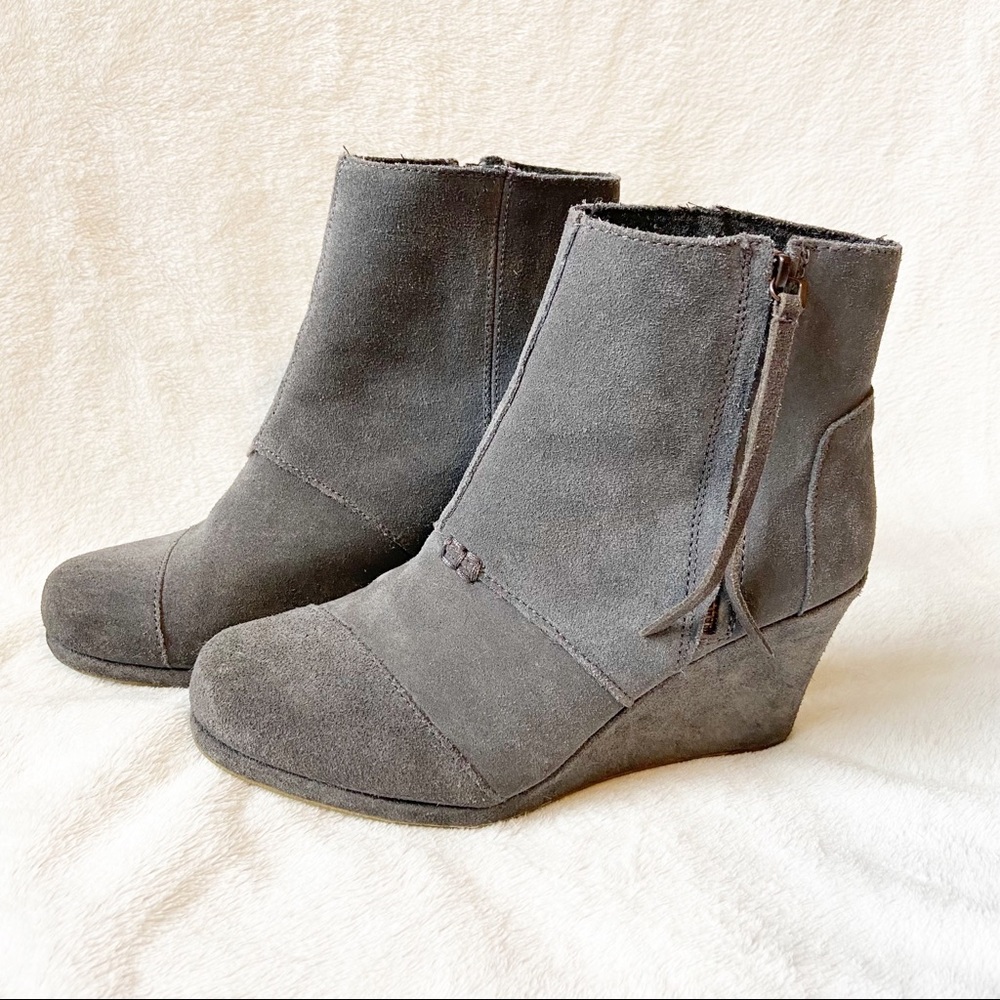 TOMS | Desert Wedge Booties Gray